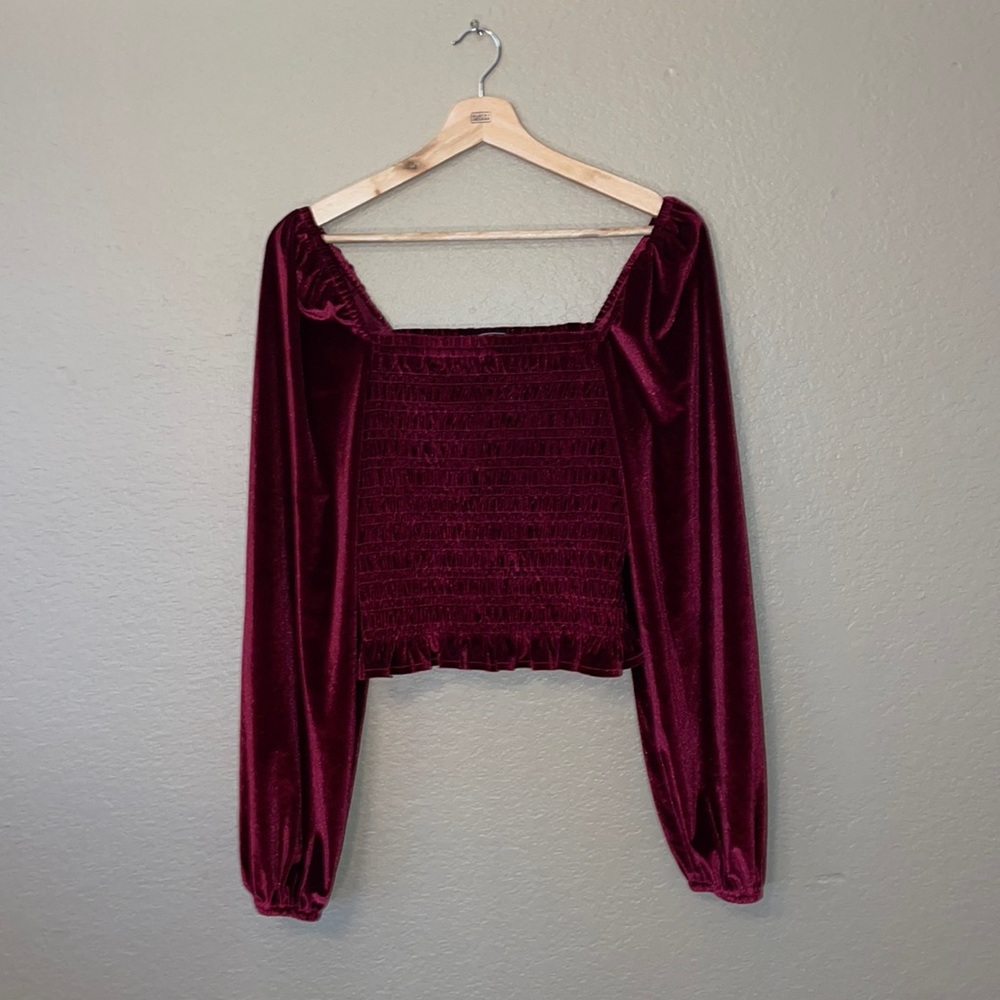 Velvet Maroon long sleeve top